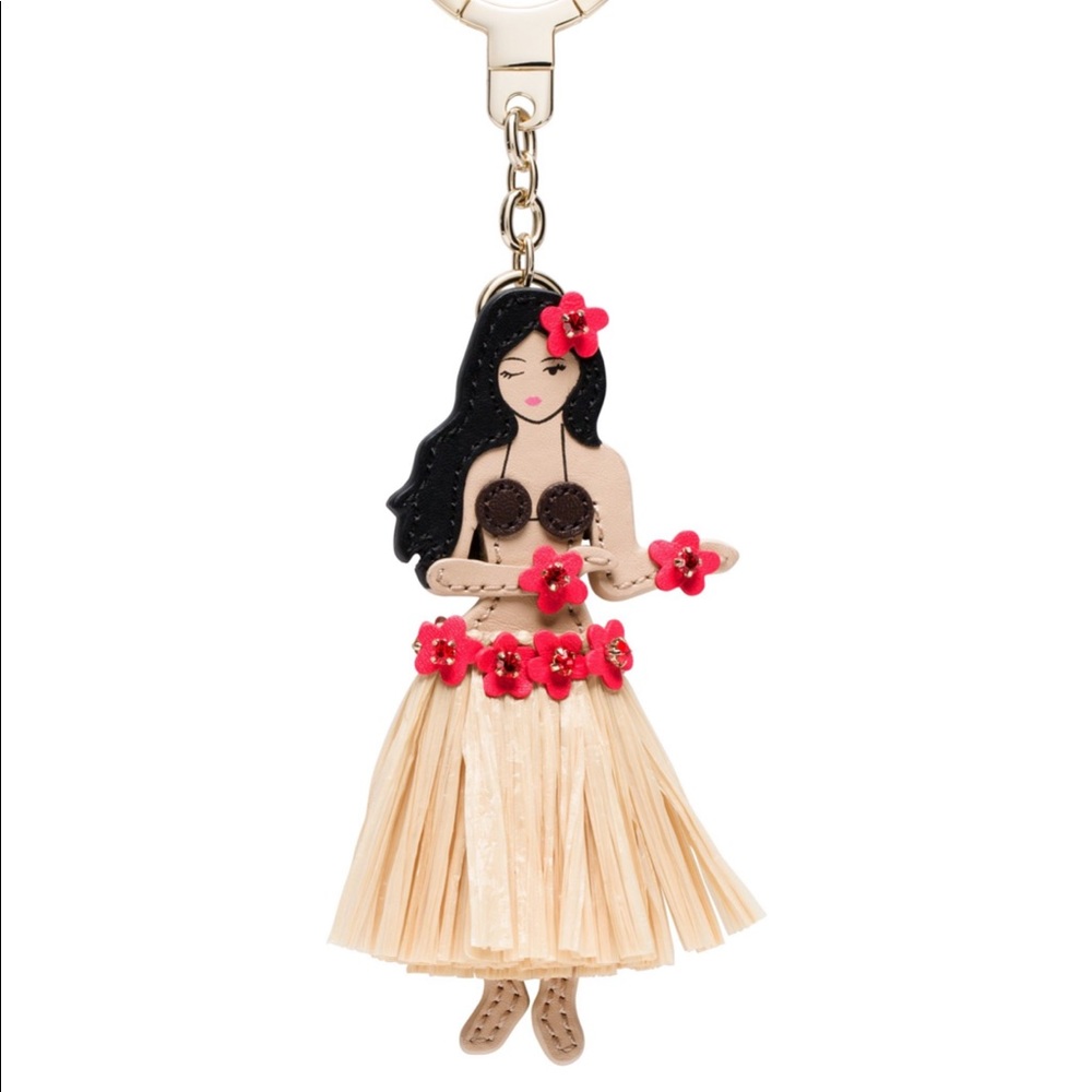 Kate Spade Hawaiian Hula Girl keychain/purse charm